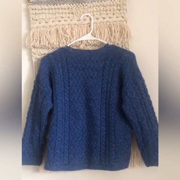 Carraig Donn 100% Irish Merino Wool Cable Knit Fisherman Cardigan XL - Picture 6 of 6